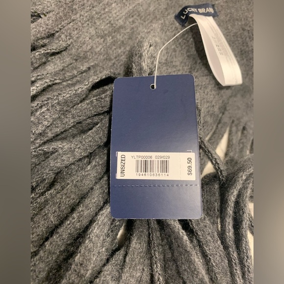 5/$25 item: NWT Lucky Brand Blanket Fringe Scarf - Picture 4 of 5